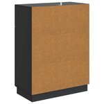 vidaXL Buffet avec tiroir Noir 66 x 34 5 x 87 cm Bois d'ingénierie