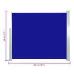 vidaXL Auvent latéral rétractable 120 x 300 cm Bleu