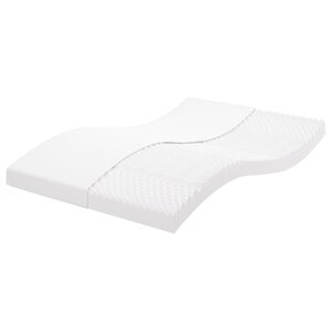 vidaXL Matelas en mousse blanc 140x190 cm 7 zones dureté 20 ILD