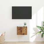 vidaXL Meuble TV mural Bois Ancien 60 x 31 x 29.5 cm Bois d'ingénierie