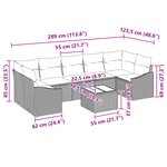 vidaXL Ensemble de Canapés de Jardin de 8 pièces avec Coussins Beige Rattan Poly