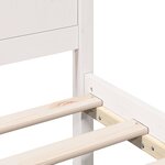 vidaXL Cadre de lit Blanc 200 x 200 cm Bois de pin massif