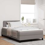 vidaXL Lit Box Spring avec Matelas Taupe 120x200 cm Tissu