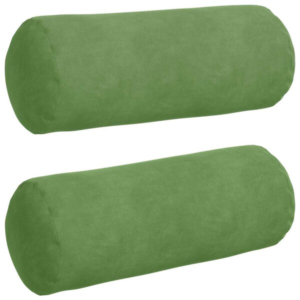 vidaXL Coussins d'accent 2 Pièces Vert clair Ø 15 x 40 cm