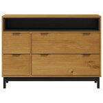 vidaXL Commode FLAM 110x40x80 cm bois de pin massif