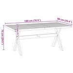 vidaXL Table à manger NOAIN pieds en forme de X 180x90x75cm massif pin