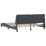 vidaXL Cadre de lit avec lumières LED gris foncé 180x200 cm velours