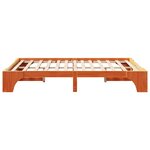 vidaXL Cadre de Lit Marron Ciré Bois 160 x 200 cm Durable Minimaliste