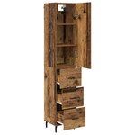 vidaXL Haut Armoire Bois Ancien 34 5 x 34 x 180 cm Bois d'ingénierie