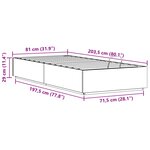 vidaXL Cadre de lit ottoman Brun Ciré 80 x 200 cm Pin massif