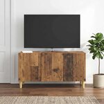 vidaXL Meuble TV Bois ancien 99 x 34 5 x 50 cm Bois d'ingénierie
