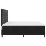 vidaXL Lit à ressorts avec matelas Noir 200 x 200 cm Velours