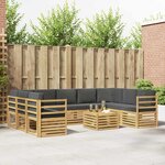 vidaXL Ensemble de canapés d'extérieur 8 Pièces Blanc et Anthracite