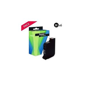 Cartouche compatible hp 15 cartouches pack de 6 noir c6615d