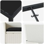 vidaXL Ensemble de salle à manger pour jardin 5 Pièces Blanc Poly rotin