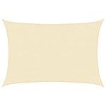 vidaXL Parasol en PEHD rectangulaire 4 x 6 m Crème