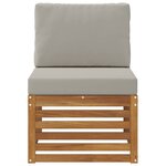 vidaXL Sofa de milieu extérieur Bois d'Acacia Massif Naturel