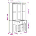 vidaXL Buffet BODO blanc 115 5x43x200 5 cm bois massif de pin