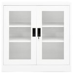 vidaXL Armoire de bureau Blanc 90x40x90 cm Acier