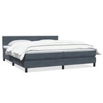 vidaXL Sommier à lattes de lit et matelas gris foncé 200x210cm velours