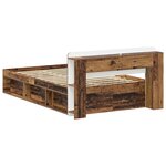 vidaXL Cadre de lit avec rangement Bois ancien 120 x 200 cm
