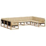 vidaXL Ensemble de canapés d'extérieur 9 pc Blanc et Beige