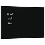 vidaXL Tableau noir magnétique mural Noir 30x20 cm Verre trempé