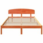 vidaXL Cadre de lit Marron 160 x 200 cm Bois de pin massif