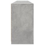 vidaXL Buffet avec lumières LED gris béton 181 5x37x67 cm