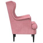 vidaXL Fauteuil Rose Velours