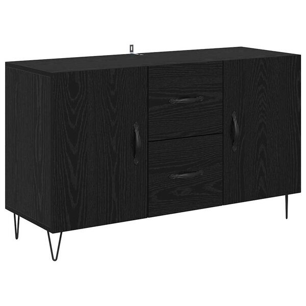vidaXL Buffet Chêne noir 100 x 36 x 60 cm Bois d'ingénierie