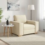 vidaXL Canapé-chaise Crème 100x78x84 cm Tissu
