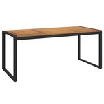 vidaXL Ensemble de salle à manger pour jardin 7 Pièces Noir et Marron