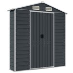 vidaXL Abri de jardin anthracite 191x215x198 cm acier galvanisé