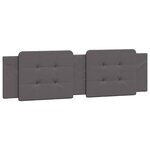 vidaXL Coussin de tête de lit gris 180 cm similicuir