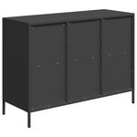 vidaXL Buffet noir 101 5x39x73 5 cm acier laminé à froid