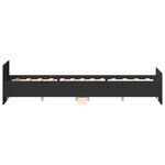 vidaXL Cadre de lit sans matelas noir 150x200 cm