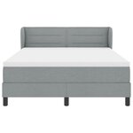 vidaXL Lit à ressorts avec matelas Gris clair 140 x 190 cm tissu