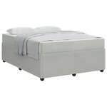 vidaXL Cadre de lit avec matelas Gris clair 160 x 200 cm tissu