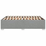 vidaXL Cadre de lit sans matelas gris clair 160x200 cm tissu