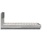 vidaXL Cadre de lit avec tête de lit sonoma gris 75x190 cm