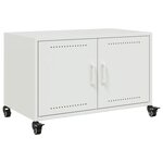 vidaXL Meuble TV blanc 68x39x43 5 cm acier