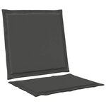 vidaXL Coussins de siège et de dos 2 Pièces Anthracite 47 x 45 x 2 cm