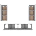 vidaXL Ensemble de meubles TV 4 Pièces Sonoma gris Bois d'ingénierie