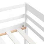 vidaXL Cadre de lit blanc bois de pin massif 90x200 cm