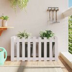 vidaXL Lit surélevé de jardin design de clôture 100x50x50cm pin massif