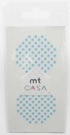 Masking Tape MT Casa Seal Sticker rond en washi Pois bleu