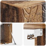 vidaXL Meuble TV mural 98 x 31 cm Bois ancien Bois d'ingénierie