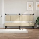 vidaXL Tête de lit suspendue Avec lumière LED Crème Tissu