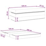 vidaXL Canapé-lit pliable 120 x 67 x 45 cm Taupe